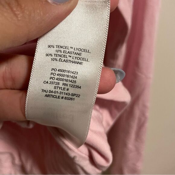 Aritzia Wilfred Lydia Square Neck Ruched Top in Poetic Pink- Size Small - Picture 5 of 6